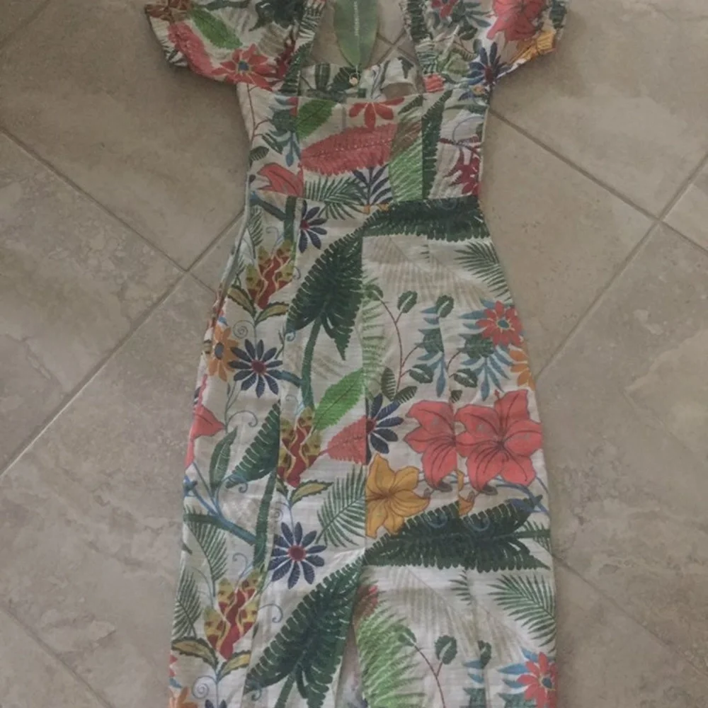 FARM RIO Vintage Garden Midi Puffed Sleeve Dress - Picture 4 of 5